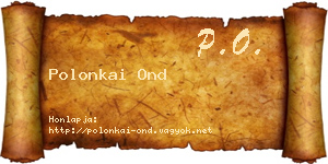 Polonkai Ond névjegykártya